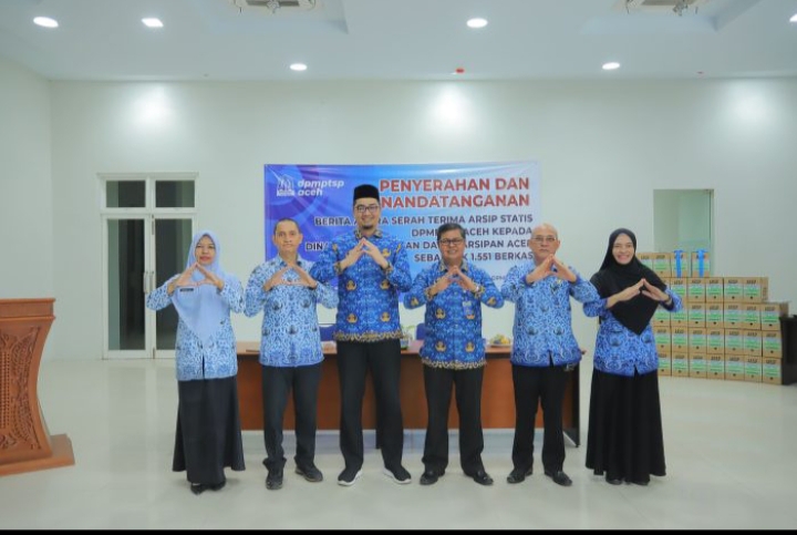 Dinas Perpustakaan dan Kearsipan Aceh Perkuat Penyelamatan Arsip Daerah: Akuisisi 1.551 Arsip Statis dari DPMPTSP