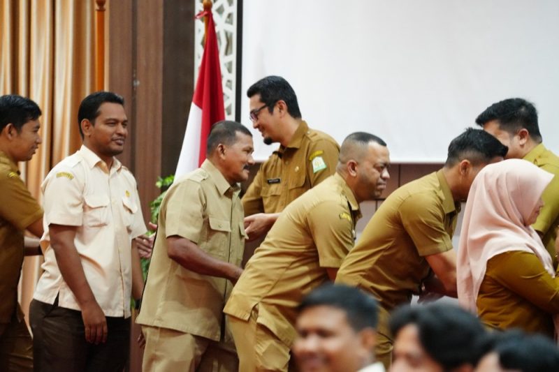 Dinas Pendidikan Aceh menggelar Halal Bi Halal Iduladha 1446 Hijriah di Aula Dinas Pendidikan Aceh, Selasa, 10 Juni 2025