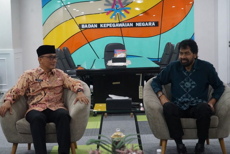 Gubernur Aceh Muzakir Manaf bersama dengan Bupati dan Walikota se-Aceh melakukan kunjungan ke Kantor BKN Pusat Jalan Mayjen Sutoyo, Cililitan, Jakarta Timur pada Kamis 3 Juli 2025.
