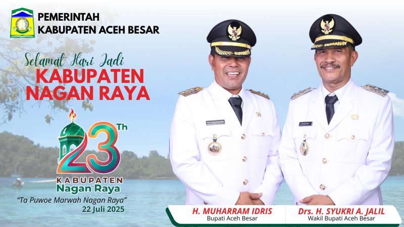 Flyer ucapan HUT Nagan Raya ke 23.