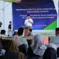 Bupati Aceh Besar H. Muharram Idris memberi sambutan pada peresmian Program VISUM di Masjid Babussalam, Gampong Lamkunyet, Kecamatan Darul Kamal, Aceh Besar, Rabu (04/02/2026).